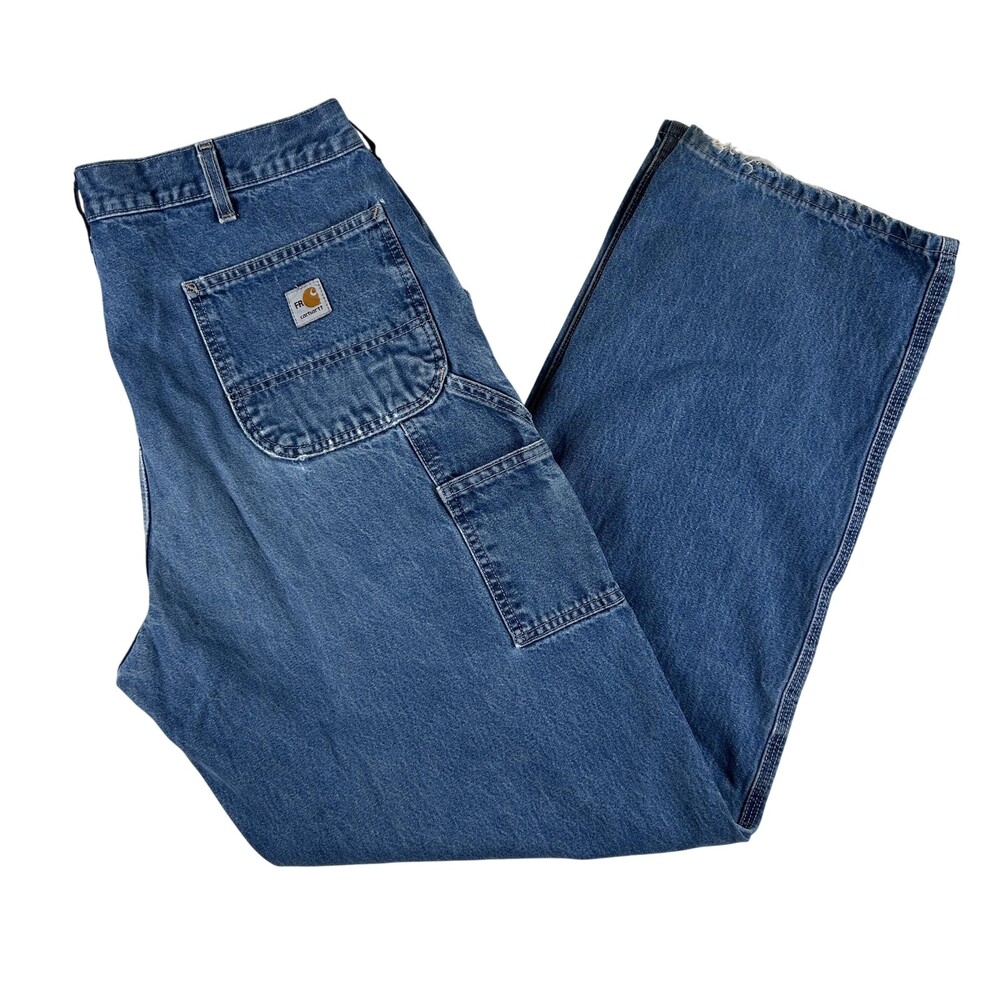 Carhartt Jeans Mens 38x36 Medium Relaxed Flame Resistant Denim FRB13 Workwear